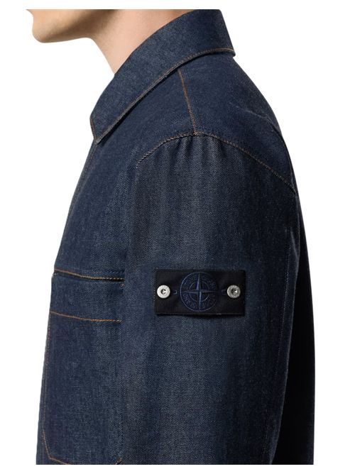 Coach jacket con tasche Stone Island | L2S14 4100006 S00J8VJ200 BLUE RAW